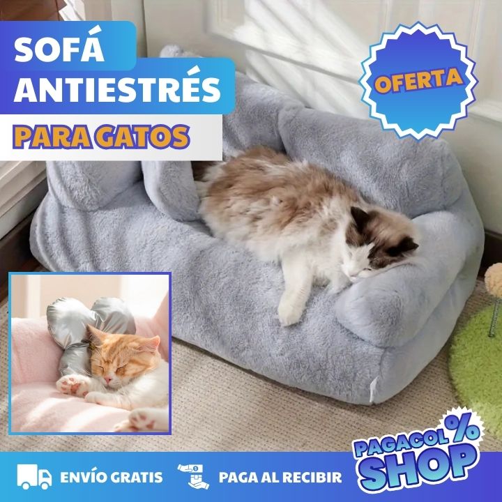 SOFÁ ANTIESTRÉS PARA GATOS